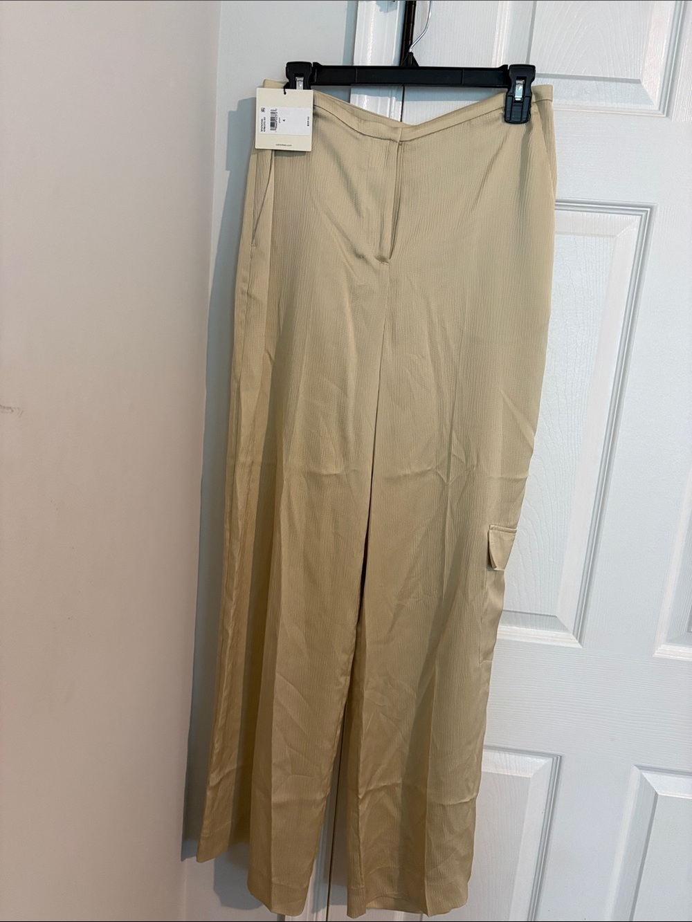 Calvin Klein Beige Wide-Leg Pants